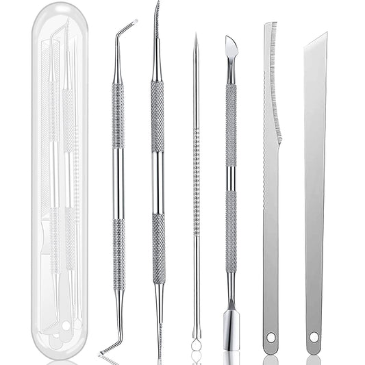 Ingrown Toenail Pedicure Tool Kit(7Pcs), Nail Manicure Kit Stainless Steel Nail Care Treatment for Nail Correction Polish Pain Relief