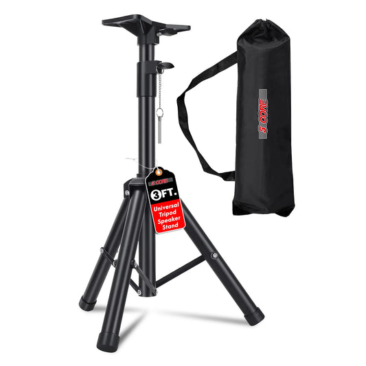 5Core Speaker Stand Tripod Tall Adjustable 36 Inch DJ Pole Mount Studio Monitor Stands